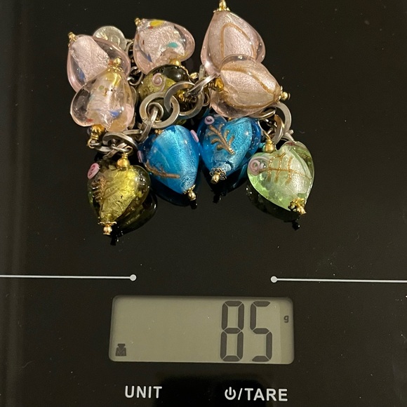 R.J. Graziano Silver Stone Multicolored Frosted Heart 8” Charm Bracelet - Picture 12 of 13